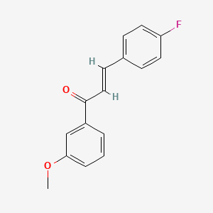 molecular formula C16H13FO2 B3906529 3-(4-fluorophenyl)-1-(3-methoxyphenyl)-2-propen-1-one CAS No. 6020-61-7