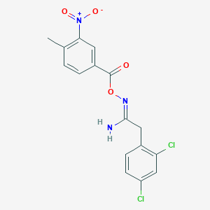 2-(2,4-dichlorophenyl)-N'-[(4-methyl-3-nitrobenzoyl)oxy]ethanimidamide