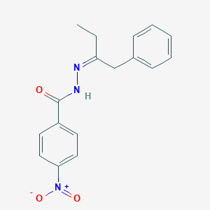 molecular formula C17H17N3O3 B390654 N'-(1-benzylpropylidene)-4-nitrobenzohydrazide 