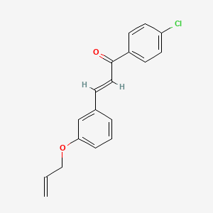 molecular formula C18H15ClO2 B3906558 3-[3-(allyloxy)phenyl]-1-(4-chlorophenyl)-2-propen-1-one 