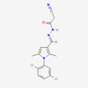 2-cyano-N'-{[1-(2,5-dichlorophenyl)-2,5-dimethyl-1H-pyrrol-3-yl]methylene}acetohydrazide