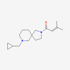 molecular formula C17H28N2O B3906591 7-(cyclopropylmethyl)-2-(3-methyl-2-butenoyl)-2,7-diazaspiro[4.5]decane 