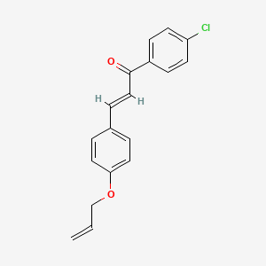 molecular formula C18H15ClO2 B3906596 3-[4-(allyloxy)phenyl]-1-(4-chlorophenyl)-2-propen-1-one 