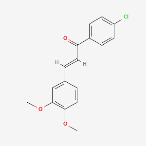 molecular formula C17H15ClO3 B3906608 1-(4-chlorophenyl)-3-(3,4-dimethoxyphenyl)-2-propen-1-one 