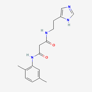 molecular formula C16H20N4O2 B3906635 N-(2,5-dimethylphenyl)-N'-[2-(1H-imidazol-4-yl)ethyl]malonamide 