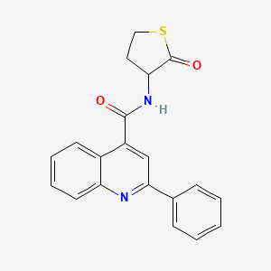 molecular formula C20H16N2O2S B3906655 N-(2-oxotetrahydro-3-thienyl)-2-phenyl-4-quinolinecarboxamide 