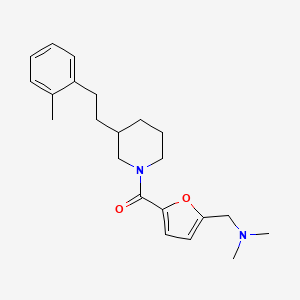 molecular formula C22H30N2O2 B3906660 N,N-dimethyl-1-[5-({3-[2-(2-methylphenyl)ethyl]-1-piperidinyl}carbonyl)-2-furyl]methanamine 