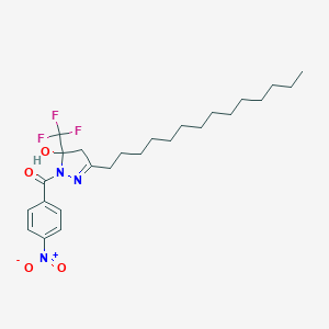 1-{4-nitrobenzoyl}-3-tetradecyl-5-(trifluoromethyl)-4,5-dihydro-1H-pyrazol-5-ol