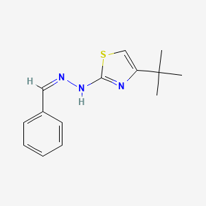molecular formula C14H17N3S B3906701 benzaldehyde (4-tert-butyl-1,3-thiazol-2-yl)hydrazone 