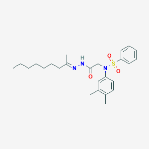 N-(3,4-dimethylphenyl)-N-{2-[2-(1-methyloctylidene)hydrazino]-2-oxoethyl}benzenesulfonamide