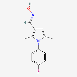 molecular formula C13H13FN2O B3906711 1-(4-fluorophenyl)-2,5-dimethyl-1H-pyrrole-3-carbaldehyde oxime 