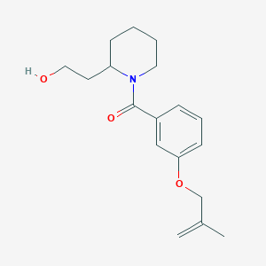 molecular formula C18H25NO3 B3906720 2-(1-{3-[(2-methylprop-2-en-1-yl)oxy]benzoyl}piperidin-2-yl)ethanol 