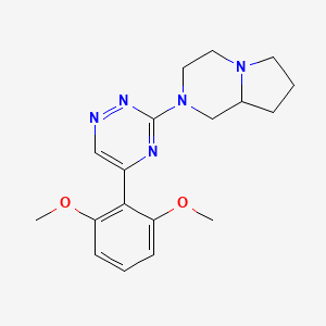 molecular formula C18H23N5O2 B3906731 2-[5-(2,6-dimethoxyphenyl)-1,2,4-triazin-3-yl]octahydropyrrolo[1,2-a]pyrazine 