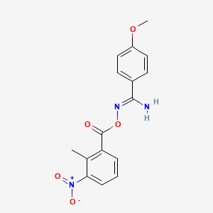 molecular formula C16H15N3O5 B3906734 4-methoxy-N'-[(2-methyl-3-nitrobenzoyl)oxy]benzenecarboximidamide 