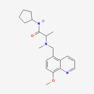 molecular formula C20H27N3O2 B3906748 N-cyclopentyl-2-[[(8-methoxyquinolin-5-yl)methyl](methyl)amino]propanamide 