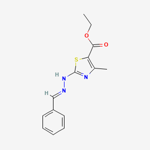 ethyl 2-(2-benzylidenehydrazino)-4-methyl-1,3-thiazole-5-carboxylate