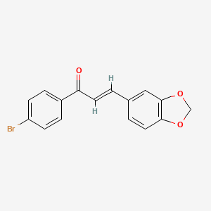 molecular formula C16H11BrO3 B3906817 3-(1,3-benzodioxol-5-yl)-1-(4-bromophenyl)-2-propen-1-one 