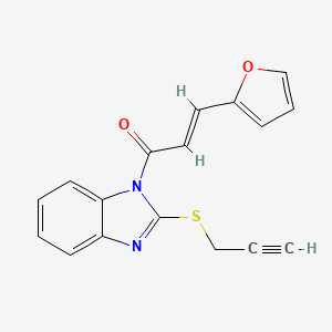molecular formula C17H12N2O2S B3906822 1-[3-(2-furyl)acryloyl]-2-(2-propyn-1-ylthio)-1H-benzimidazole 