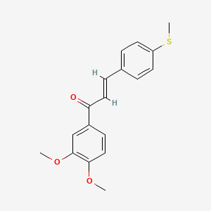 molecular formula C18H18O3S B3906832 1-(3,4-dimethoxyphenyl)-3-[4-(methylthio)phenyl]-2-propen-1-one 