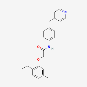 molecular formula C24H26N2O2 B3906875 2-(2-isopropyl-5-methylphenoxy)-N-[4-(4-pyridinylmethyl)phenyl]acetamide 