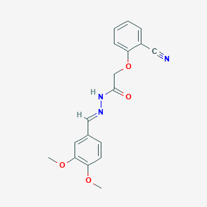 2-(2-cyanophenoxy)-N'-(3,4-dimethoxybenzylidene)acetohydrazide