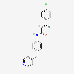 molecular formula C21H17ClN2O B3906880 3-(4-chlorophenyl)-N-[4-(4-pyridinylmethyl)phenyl]acrylamide 