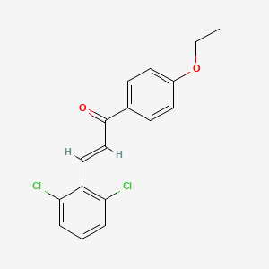 molecular formula C17H14Cl2O2 B3906883 3-(2,6-dichlorophenyl)-1-(4-ethoxyphenyl)-2-propen-1-one 