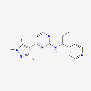 N-[1-(4-pyridinyl)propyl]-4-(1,3,5-trimethyl-1H-pyrazol-4-yl)-2-pyrimidinamine trifluoroacetate