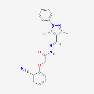 N'-[(5-chloro-3-methyl-1-phenyl-1H-pyrazol-4-yl)methylene]-2-(2-cyanophenoxy)acetohydrazide
