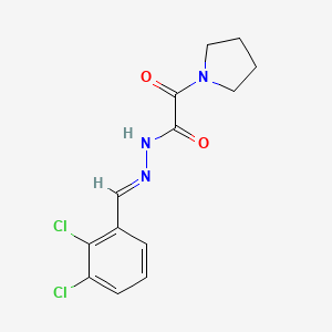 molecular formula C13H13Cl2N3O2 B3906903 N'-(2,3-dichlorobenzylidene)-2-oxo-2-(1-pyrrolidinyl)acetohydrazide 