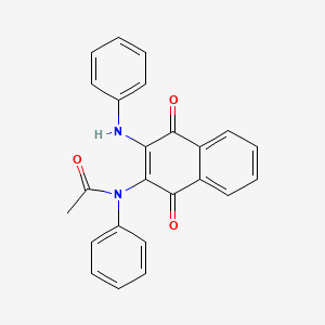 N-(3-anilino-1,4-dioxo-1,4-dihydro-2-naphthalenyl)-N-phenylacetamide