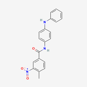 molecular formula C20H17N3O3 B3906929 N-(4-anilinophenyl)-4-methyl-3-nitrobenzamide 