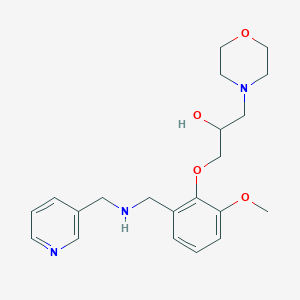 molecular formula C21H29N3O4 B3906944 1-(2-methoxy-6-{[(3-pyridinylmethyl)amino]methyl}phenoxy)-3-(4-morpholinyl)-2-propanol 