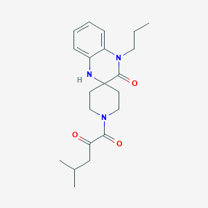 molecular formula C21H29N3O3 B3906952 1-(4-methyl-2-oxopentanoyl)-4'-propyl-1',4'-dihydro-3'H-spiro[piperidine-4,2'-quinoxalin]-3'-one 