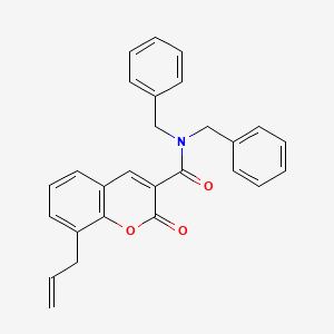 molecular formula C27H23NO3 B3906958 8-allyl-N,N-dibenzyl-2-oxo-2H-chromene-3-carboxamide 