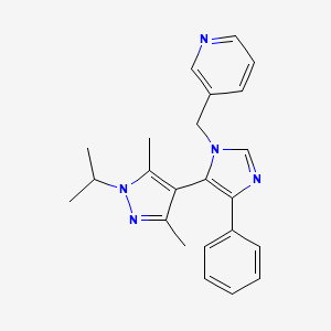 molecular formula C23H25N5 B3906973 3-{[5-(1-isopropyl-3,5-dimethyl-1H-pyrazol-4-yl)-4-phenyl-1H-imidazol-1-yl]methyl}pyridine 