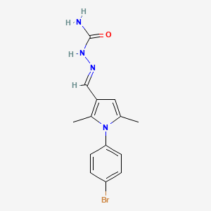 molecular formula C14H15BrN4O B3906983 1-(4-bromophenyl)-2,5-dimethyl-1H-pyrrole-3-carbaldehyde semicarbazone 