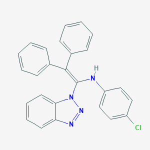 molecular formula C26H19ClN4 B390699 N-[1-(1H-1,2,3-benzotriazol-1-yl)-2,2-diphenylvinyl]-4-chloroaniline 