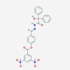 4-{2-[Hydroxy(diphenyl)acetyl]carbohydrazonoyl}phenyl 3,5-bisnitrobenzoate