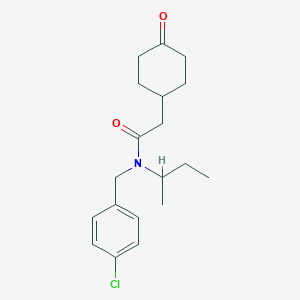 molecular formula C19H26ClNO2 B3907000 N-(sec-butyl)-N-(4-chlorobenzyl)-2-(4-oxocyclohexyl)acetamide 