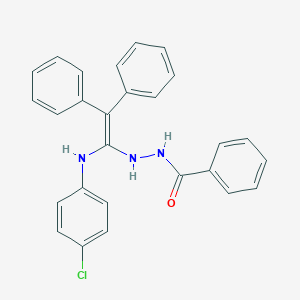 molecular formula C27H22ClN3O B390701 N'-[1-(4-chloroanilino)-2,2-diphenylvinyl]benzohydrazide 