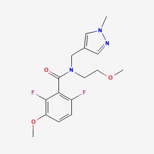 2,6-difluoro-3-methoxy-N-(2-methoxyethyl)-N-[(1-methyl-1H-pyrazol-4-yl)methyl]benzamide