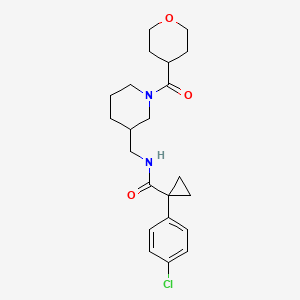 1-(4-chlorophenyl)-N-{[1-(tetrahydro-2H-pyran-4-ylcarbonyl)-3-piperidinyl]methyl}cyclopropanecarboxamide