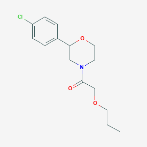 molecular formula C15H20ClNO3 B3907034 2-(4-chlorophenyl)-4-(propoxyacetyl)morpholine 