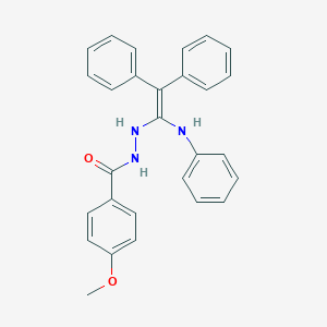 molecular formula C28H25N3O2 B390705 N'-(1-anilino-2,2-diphenylethenyl)-4-methoxybenzohydrazide 