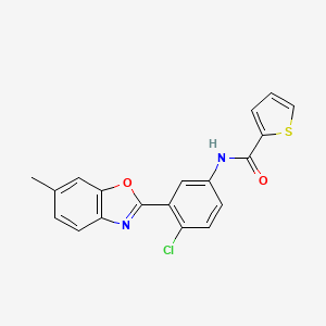 N-[4-chloro-3-(6-methyl-1,3-benzoxazol-2-yl)phenyl]-2-thiophenecarboxamide
