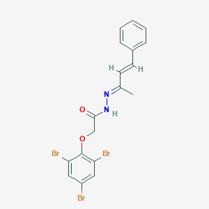 molecular formula C18H15Br3N2O2 B390707 N'-(1-methyl-3-phenyl-2-propenylidene)-2-(2,4,6-tribromophenoxy)acetohydrazide 