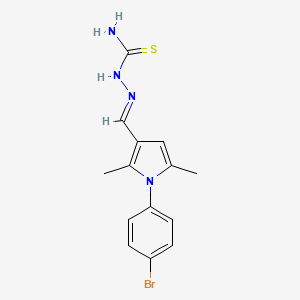 molecular formula C14H15BrN4S B3907076 1-(4-bromophenyl)-2,5-dimethyl-1H-pyrrole-3-carbaldehyde thiosemicarbazone 