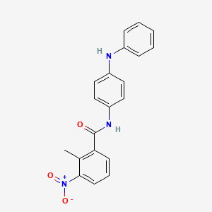 molecular formula C20H17N3O3 B3907084 N-(4-anilinophenyl)-2-methyl-3-nitrobenzamide 