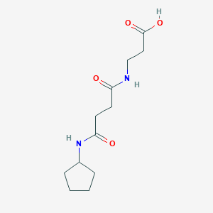 molecular formula C12H20N2O4 B3907108 3-{[4-(cyclopentylamino)-4-oxobutanoyl]amino}propanoic acid 